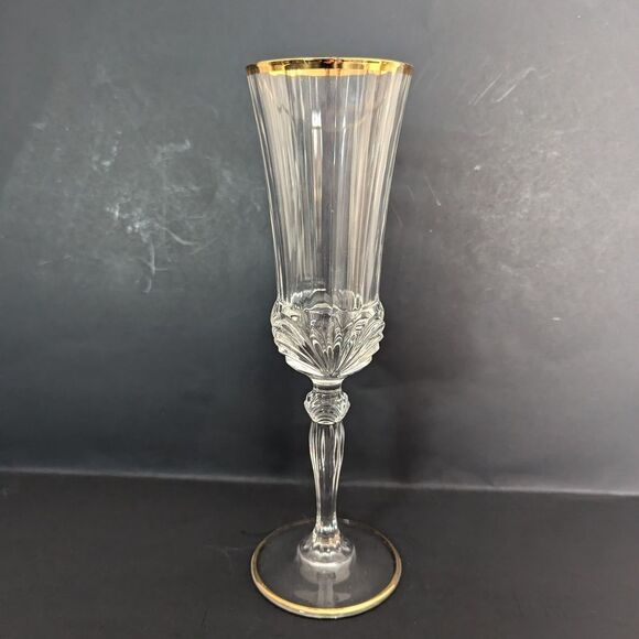Royal Crystal Rock Aurea Gold rim champagne flute replacement - Picture 1 of 8